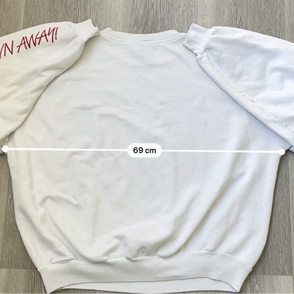 Vintage Maxell "Get Blown Away!" White Crewneck Sweatshirt | One size - Picture 7 of 11